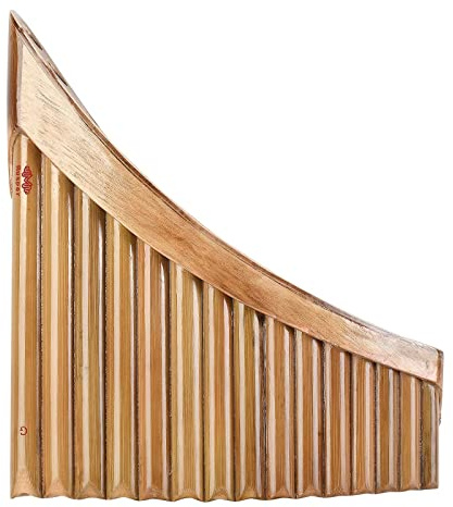 Panflöte, 15 Pfeifen, natürliches Instrument G, für Panflöte, chinesisches traditionelles Holzblasinstrument mit Tasche