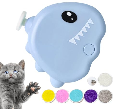 Smerigliatrice elettrica per unghie dei piedi del cane, a basse vibrazioni, 3 modalità regolabili, a forma di dinosauro, lime elettriche per lenire le zampe di cuccioli di gattino e gatti