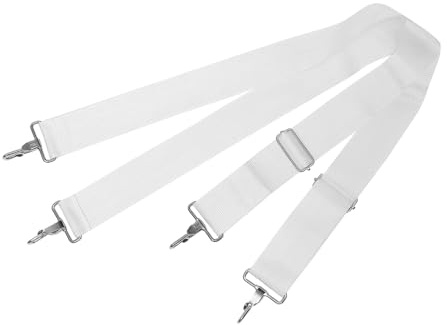 Verstellbarer Trommelgurt aus Nylon, Doppel Schulter für Bass Drum | Weiß, Ergonomisches Kreuzdesign, Passend für Trommel und Große Trommel