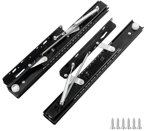 Prolunga per tavolo con cassetti nascosti, meccanismo di sollevamento rapido per scrivanie, banchi da lavoro, tavoli da pranzo, kit di estensione da 25 cm