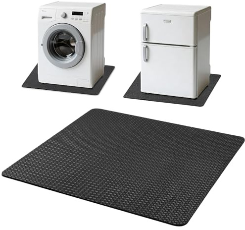 Anti-Vibration Pads for Washing Machine, 60 X 60 CM Double-Sided Non-Slip & Lightweight Under Washing Machine Mat for Laundary Floor Protection - Shock Absorbing, Noise Reducing