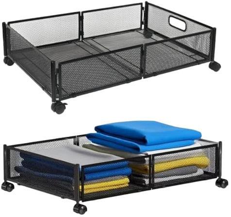 Siocok 2Pack Underbed Storage Box, Under Bed Storage with Wheels, Foldable | Large Capacity, Used for clothes, items, shoes, books, daily necessities under the bed and sofa