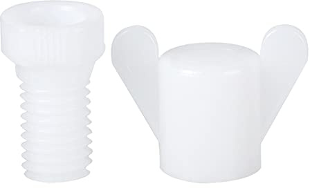 RASTKY Juego de Tuercas de Tornillo de Plástico Jaula de Pollo de Fijación Resistente y Duradera para Granja a Gran Escala 100 Piezas Blanco 100 Piezas Rojo (Blanco 100PCS)