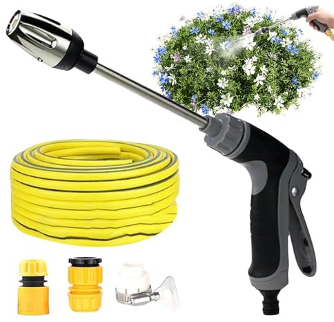Gcerfby Idropulitrice per tubo 'acqua, idropulitrice per tubo da giardino - Potente con ugello a getto ad alta pressione,Pulitore con ugello ad alta pressione per cortili, terrazzi,