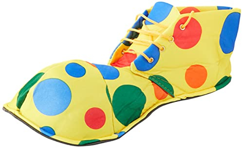 Clown Shoes Covers Oversized Circus Yellow Polka Dot Fancy Dress Costume Accessories Book Day, Multi