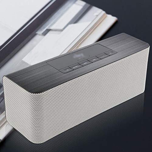 Zidao Haut-Parleur Portable, Haut-Parleur Portable Bluetooth Radio sans Fil Haut-Parleur subwoofer stéréo Boombox Double Haut-parleurs Ordinateur Basse,Gris