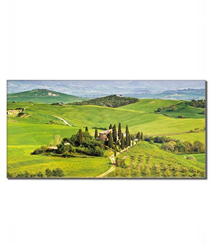 banjado Glas Magnettafel (110 x 55cm) - Magnetwand Glas - Magnetpinnwand als Memoboard - Pinnwand Magnettafel Küche, Büro, Kinderzimmer - Toskana