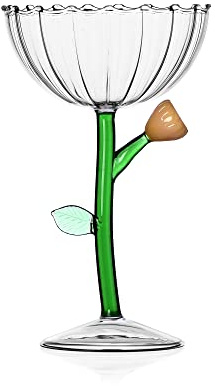 Ichendorf Milano Champagnerschale Bernsteinblüte | Botanische Kollektion | 28 cl | Borosilikatglas | handgefertigt
