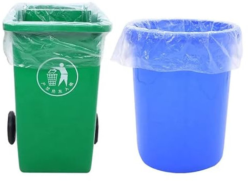 Clear Refuse Sacks | Rubbish Bin Waste Disposal | Heavy Duty Clear Bin Bags | Recycling Sacks | 46 x 73 x 98cm | 18x29x39 | 200 gauge (200 Bags)