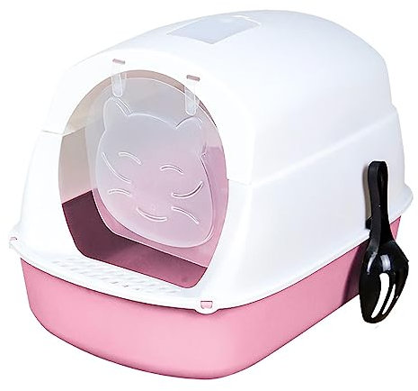 F Fityle Lettiera per Gatti con Cappuccio Vassoio per lettiera per Animali Domestici Toilette per Gatti Chiusa Forniture per Animali Domestici riutilizzabili, Rosa