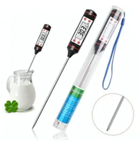 Termometro da Cucina Digitale - Sonda Termometro Per Carne in Acciaio Inossidabile, Termometro Per Alimenti, Sonda Per Temperatura Acqua E Zucchero - Accessori Essenziali Per La Cottura in Cucina