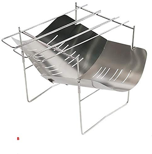 Mini Barbacoa de Acero Inoxidable, Estufa de Camping, Estante de Cocina Plegable, Juego de Soporte para Parrilla de Barbacoa de carbón, portátil, pícnic al Aire Libre