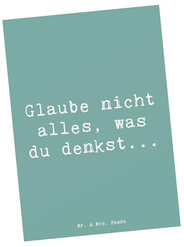 Mr. & Mrs. Panda Postkarte Spruch Selbstvertrauen und Klarheit - Geschenk, Motivation, Postkarten, kunstkarte, Ansichtskarten, Gefühl, positive Gedanken, Zitat, innere Kritiker, Stimmungen, Grußkarte