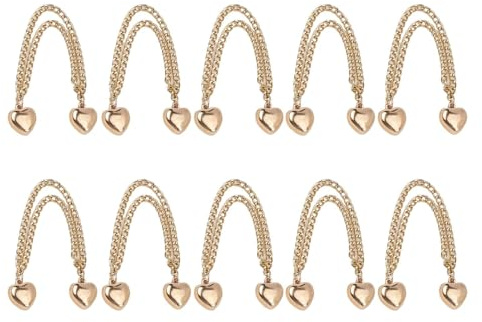 Magnetische Kleider-Clips, multifunktionale Kragenkette, 10 x runde Broschen, Magnetverschlüsse mit Kette, Kleidungszubehör für Kleidung, Pullover, Strickjacke
