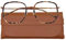 TREABEAR Lunettes à Imprimé Léopard Avec Sac, Anti Lumière Bleue Pour Femme et Homme, Grand Cadre, Lunettes De Vue