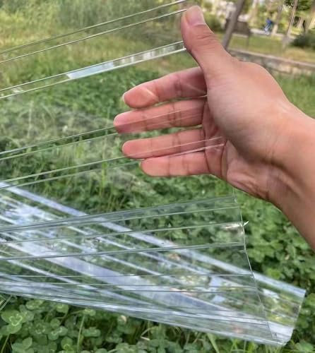 Láminas de fibra de vidrio corrugadas transparentes resistentes de 1 mm con protección UV para invernadero, estacionamiento, balcón, piscina y fábrica, 17 unidades, 0,9 x 0,9 m