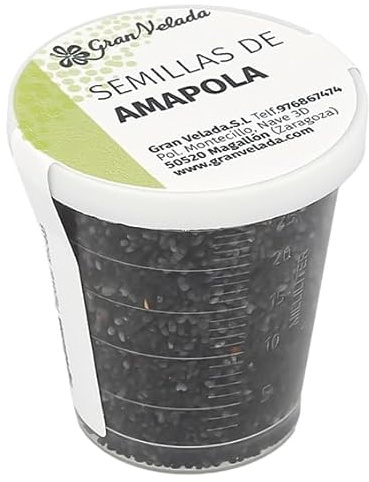 Semillas de Amapola 100% Naturales para Exfoliar la Piel | Tamaño 1/2 mm | Ideal para Cremas, Jabones y Mascarillas | Propiedades Nutritivas y Sedosas | 250 cc