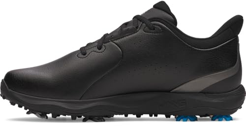 Under Armour Drive Fade Golf Cleats Sneaker für Herren, (002) Schwarz/Metallic-Silber, 43 EU