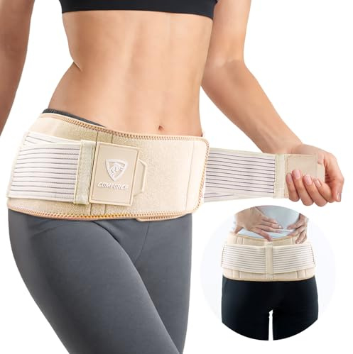 COMFORCE Sacroiliac - Cintura per anca articolare SI, con impacco di ghiaccio, doppio supporto regolabile e a compressione, trocantere per donne e uomini, per dolori alla sciatica, bacino, vita,