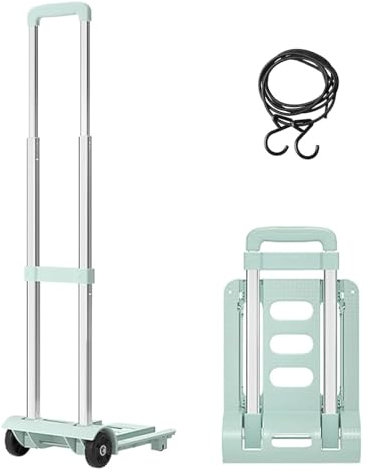 NIUSABOU roulement de roulettes Chariot à Plate-Forme Chariot à Plateau Chariot à Plate-Forme en métal Chariot à Plateau Charge 55 LB Chariot Pliable Chariot de déménagement à Domicile(Green)