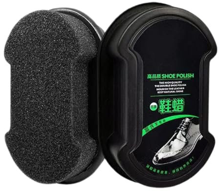 Schuhcreme - Schuhschwamm, Schuhcreme brauns - Braune Schuhcreme für Glattes und Genarbtes Leder – Schuhpflege für Schuhe und Jacken, Regeneriert den Glanz, Schützt und Pflegt, 30 ml mit Schuhschwamm