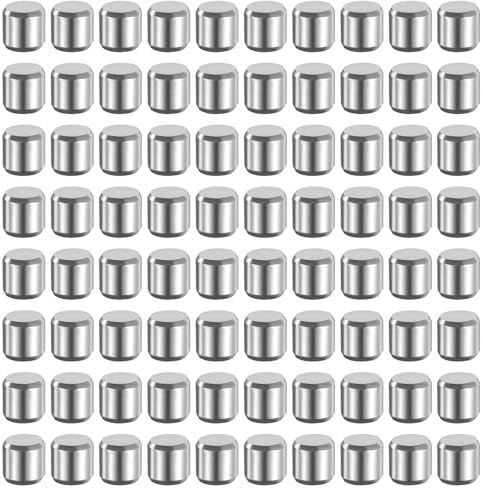 sourcing map 80 Stück 5 mm x 5 mm Dübelstifte 316L Edelstahl Zylindrische Dübelstifte Regalstütze Peg Pin Stange Befestigungselemente Metall Regal Pegs Silber Ton