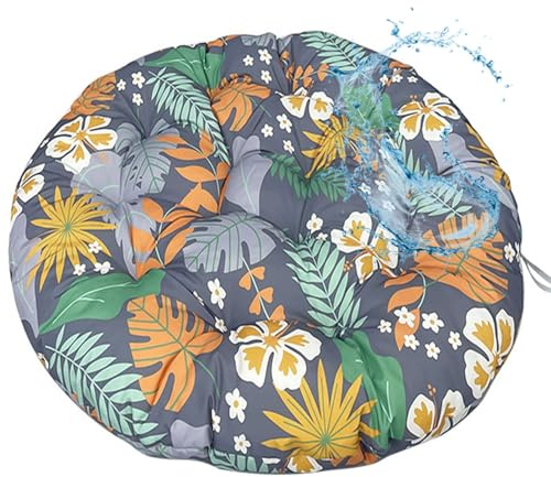 MSNCS Rundes Papasansessel Kissen Wasserdicht Sitzkissen Hängesessel Outdoor/Indoor Bodenkissen Kissen für Schwenksessel, Korbsessel Outdoor Gartenmöbel Sitzauflage Auflage(Color 3,100x100cm)