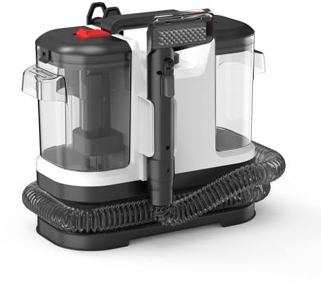 JOCCA - Aspirapolvere per tappezzeria con pulizia profonda ad acqua e vapore | Potente aspirazione 12Kpa | Doppio serbatoio 1800ml | Per divani, tappeti, materassi | Compatto e leggero