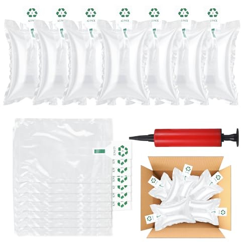 100 Stück Luftpolster, Verpackungschips, Luftkissen Verpackungsmaterial, Luftpolsterkissen, Lufttaschen Füllmaterial, Polstermaterial für Versand, Transportverpackung, Stoßdämpfend