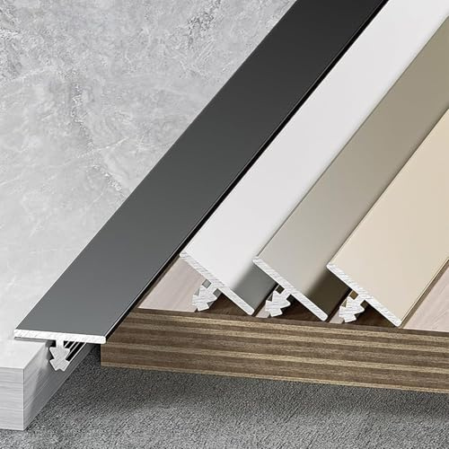 Fliesen Abschlussprofil T-Profil Aluminium Einlegeprofil Zierleiste Abschlussleiste Kratzfest Korrosionsbeständig Einfache Montage 3x100cm für Innenbereich Renovierung(Weiß,Breite: 20mm)