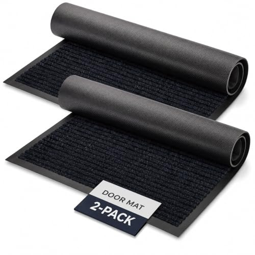 ZincOrange Felpudo Resistente con Base de Goma Antideslizante, Alfombra de Entrada para Interior y Exterior, Ideal para hogar, Oficina y comercios (2, 90x150cm)