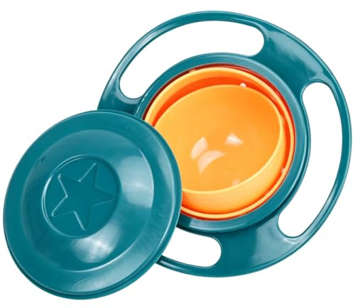 Gearmax Ciotola per la Tranning del Bambino, Baby Trainning Tavola Universale 360 Rotazione Spill-Proof Ciotola Giroscopio Piatti Ciotole