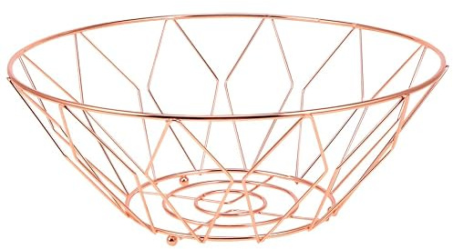 Garneck Fruit Tray Wrought Iron Snack Storage Rack 10.43 in Round Metal Fruit Basket with Drainage Design for Vegetables Bread and Snacks Kitchen Countertop Organizer