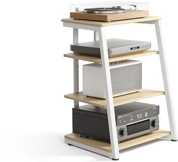 FITUEYES HIFI Stand Record Player Stand, Load Capacity 50KG, Nature