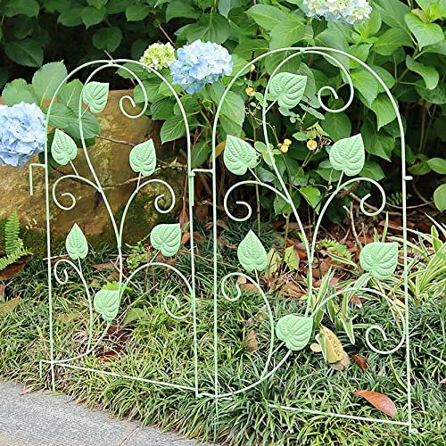 ZYFA Beetzaun Metall Rankhilfe Gartenzaun Rankgitter Garten Gartenstecker Gartenpfähle Rasenkanten Gartenzäune Pflanzenstützen für Gartendeko,Deko Für Kletterpflanzen,Dekozaun
