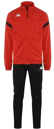 Kappa Dalcito Tuta da ginnastica, Rosso / Nero, XL Unisex - Adulto
