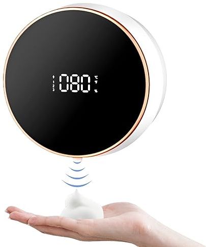 300ml Seifenspender Automatisch Wandmontage Elektrischer Soap Dispenser No Touch Schaumseifenspender mit Sensor,Elektrischer Seifenspender mit USB Wiederaufladbar,IPX5 Wasserdicht (Weißer Schaum)