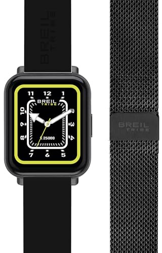 Breil Uhr Unisex SBT-2 Ziffernblatt SCHWARZ Bewegung SMARTWATCH SMARTMODULE e MASCHENBAND Silicon + Steel SCHWARZ EW0675