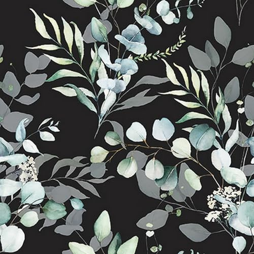 20 Servietten Haus, Garten & Natur Blätter vom Eukalyptus schwarz als Tischdeko. Papierservietten mit Motiv. Auch für Decoupage und Serviettentechnik 33x33cm