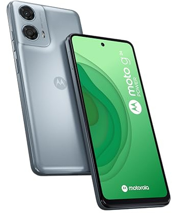 MOTOROLA G24 POWER 256 Go, smartphone débloqué, écran 6,6, batterie 6000 mAh avec charge rapide, Chargeur 33W et Coque de protection inclus, BLEU GLACIER