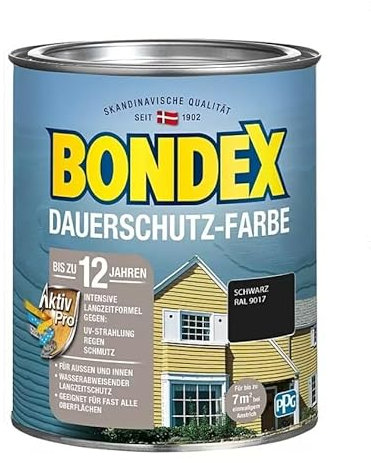 Bondex Dauerschutzfarbe schwarz 2,5L