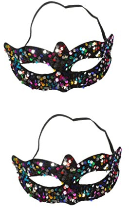 DEARMAMY 2stücke Masquerade Maske Mit Stab Für Halloween Und Cosplay Tieffarbige Kleine Spitzenmaske Für Partys Leichte Und Komfortable Verkleidung Für Damen Und Herren