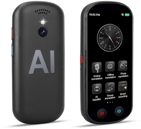Language Translator Device, Z9 Intelligent AI Voice Translator with 138 Languages for Business, Travel and Meeting, Supports WiFi/Offline/Instant Two-Way Translation, 98% Accuracy, 0.5S Fast Response