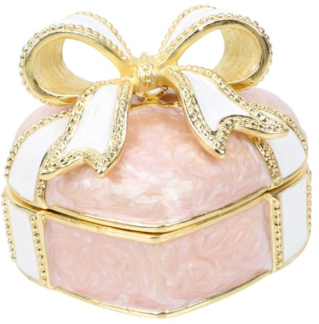 VALICLUD Storage Box Scatola Portagioie Forma Di Cuore Per Anelli Collane e Orecchini Cofanetto Elegante Per Di Compleanno e Matrimonio