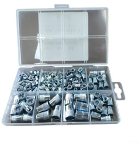Heavy Duty Blindnietmuttern-Set, 190 Stück Schrauben und Muttern, Edelstahl-Schrauben-Sortiment