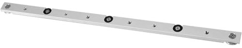 Aluminium Alloy Miter Bar, Slider Table Saw Gauge Rod T-Slot Track Bar Rail Clamping Tool Rail Miter Guage Bar for Router Tables and Woodworking Silver (450mm 17.71inch)
