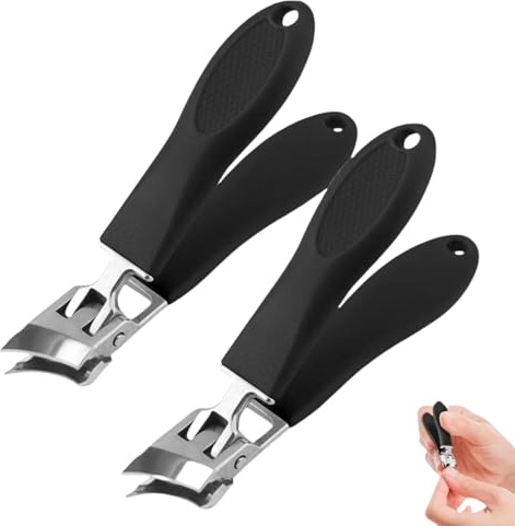 Weithalsöffnung, spritzwassergeschützt, abgewinkelte Nagelknipser, gebogene Klinge, geeignet für ältere Menschen, Erwachsene, Frauen und Männer