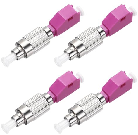 QUARKZMAN Adattatore a fibre Ottica FC Maschio a LC Femmina OM4 Multi-Modalità Separare Adattatore Cavo Ottico in Fibre Ottica Convertitore Connettori per Rete Internet, 4Pz