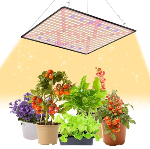 Rosnek Lampe LED à spectre complet 100 W avec 360 puces LED, étanche IP65, lumière UV/IR pour culture en intérieur, légumes, hydroponique, crochet (modèle lumière du soleil)