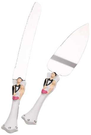 Wambere Kuchenschaufel-Set Personalisiert Tortenheber Tortenbesteck Hochzeit Tortenmesser Tortenbesteck Messer für Hochzeitstorte Cake Knife Hochzeitssouvenirs für Hochzeit Party Jubiläum,Weiß F